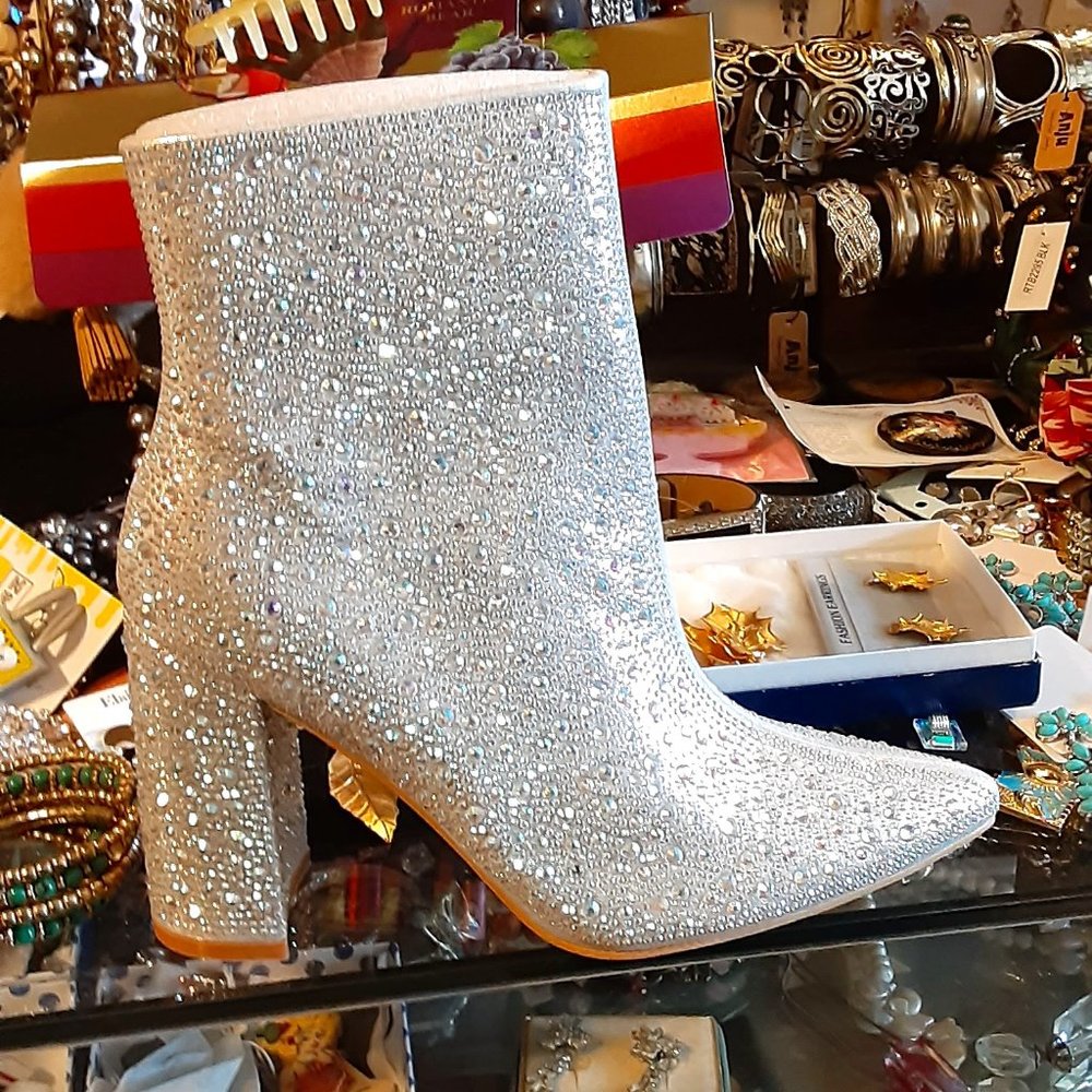 DOWNTOWN LIGHTS BOOTIE BLING GLITZ BOOTS